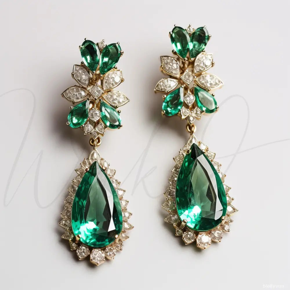 Captivating Emerald Cascade Earrings Earring