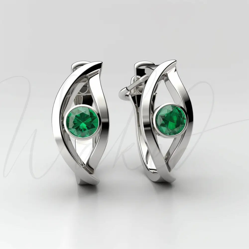 Intricate Emerald Filigree Earrings Earring