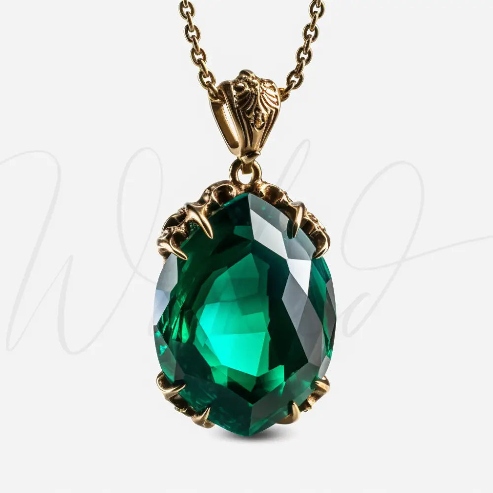 Timeless Emerald Solitaire Pendant Necklace