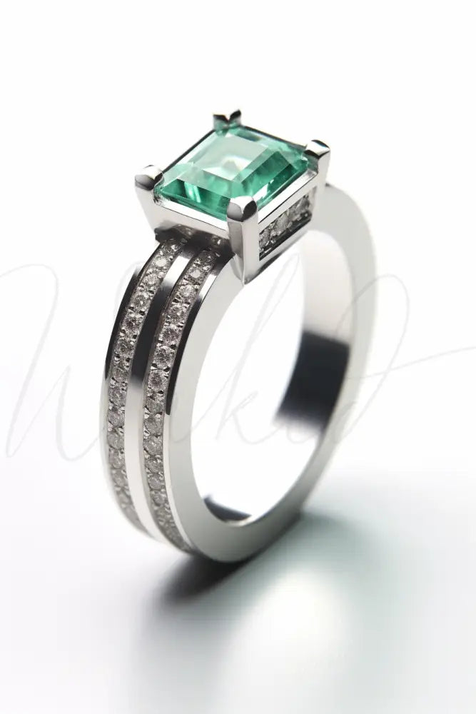 Distinctive Emerald Identity Unisex Ring