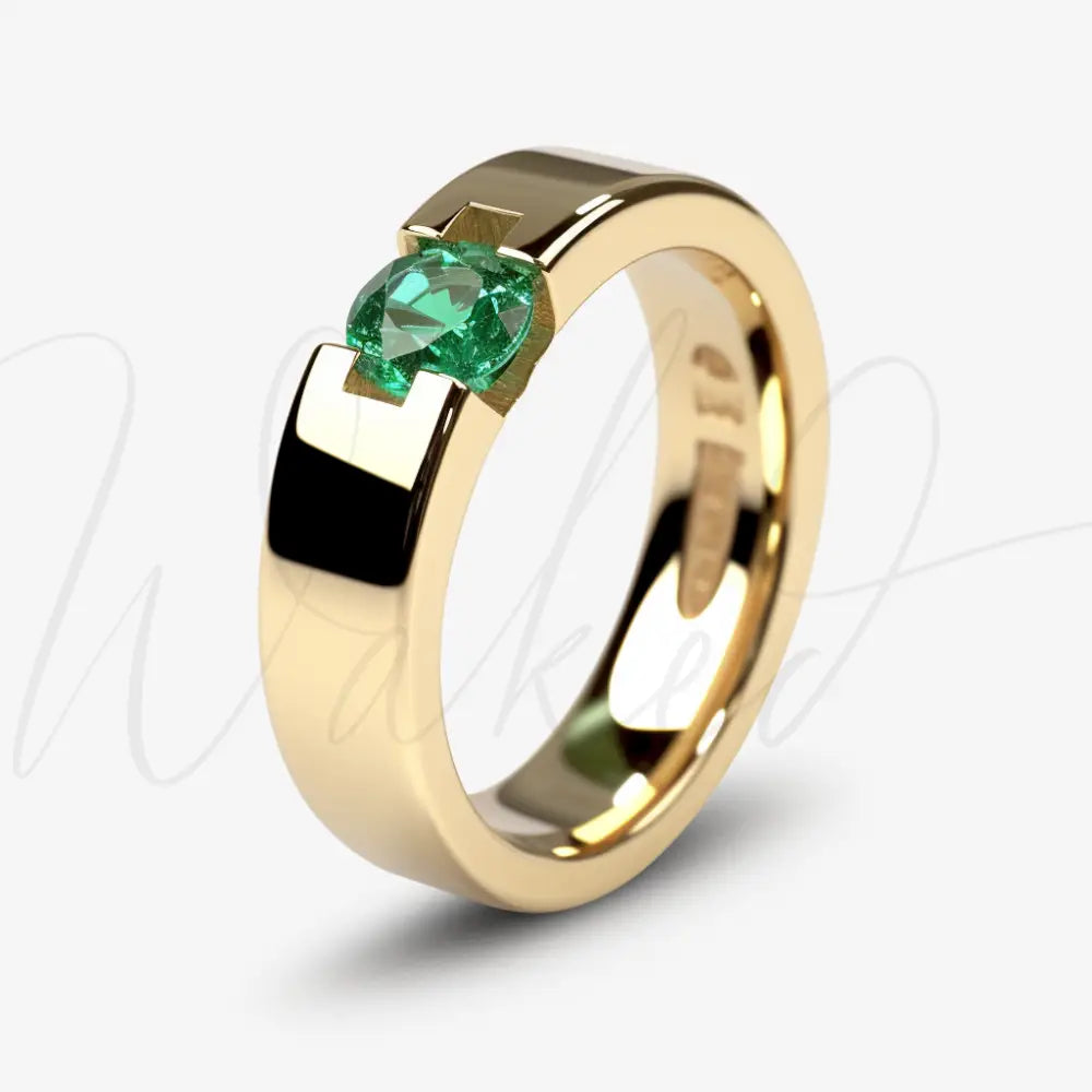 Eternal Emerald Blossom Ring Wedding