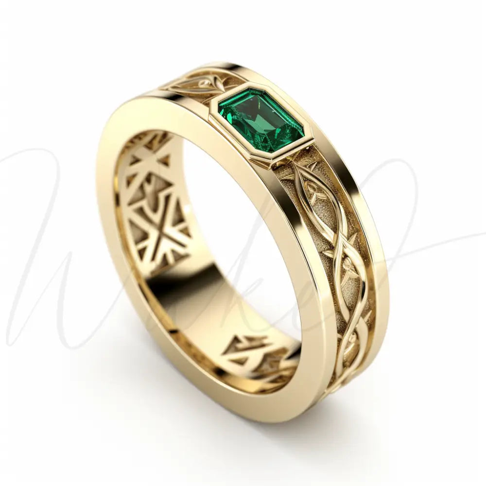 Garden Of Tranquility Emerald Ring Wedding